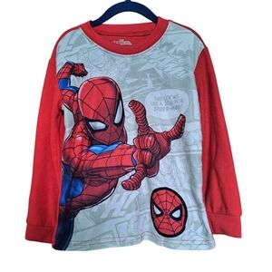 3/20$ Marvel Spider-Man Red and Gray Kids Long Sleeve Tee Boy Toddler 4 5